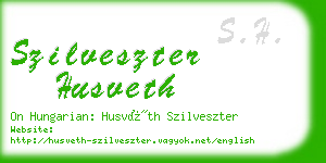 szilveszter husveth business card